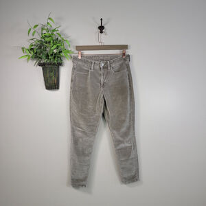 American Eagle Jeans Corduroy Hi Rise Jegging Skinny Olive Green Pants AE 8 XS